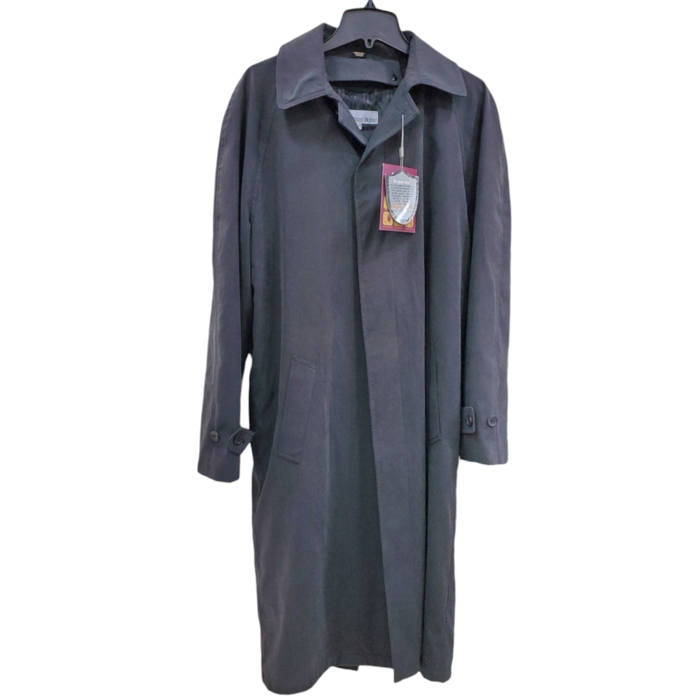 Adam Baker trench coat men's 38R gray Microfiber waterproof breathable
